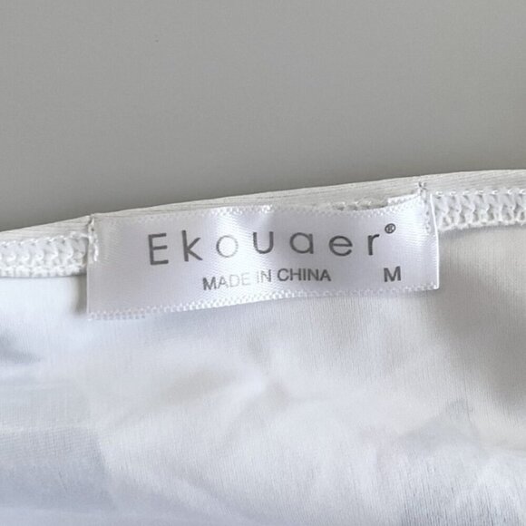 TROPICAL PALM LEAF MONOKINI RUCHED TUMMY ONE PIECE SWIMSUIT - Picture 10 of 12